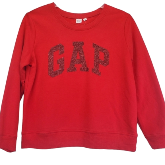 GAP Tops - Gap Women's Sweatshirt Red Glitter  Soft/Comfy Winter Size L